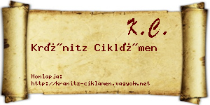 Kránitz Ciklámen névjegykártya